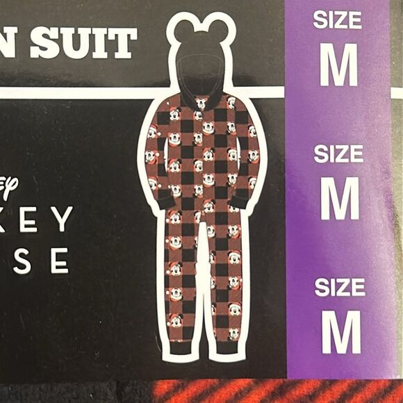 NWT Disney Mickey Mouse Hooded Union Suit Size M and XXL - Picture 3 of 7